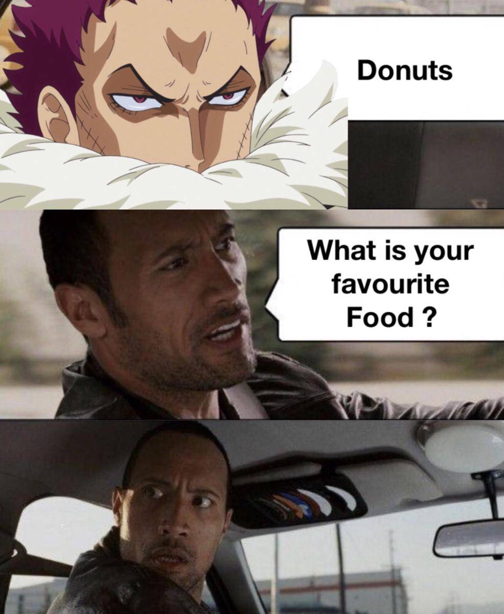 meme One Piece tentang donat
