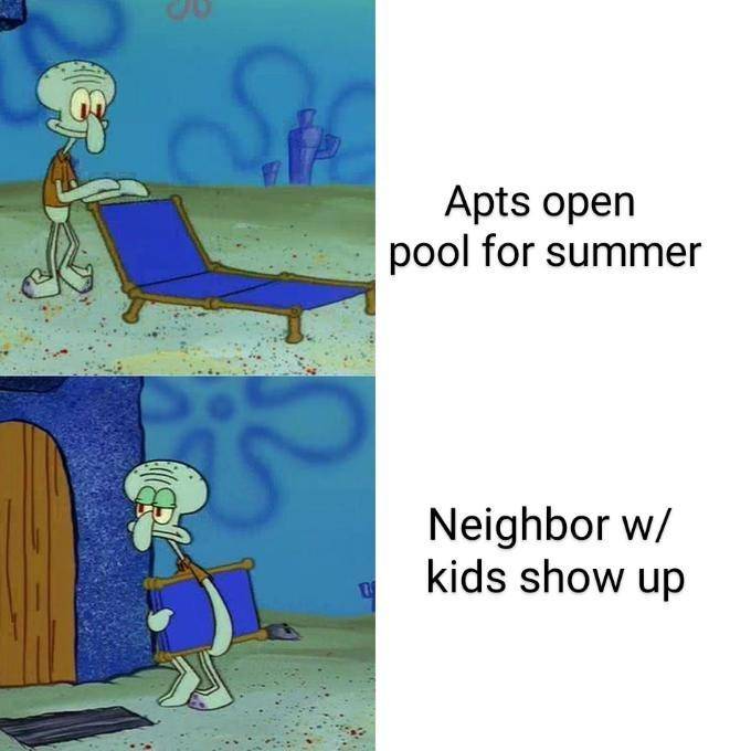 meme SpongeBob tentang kolam renang (reddit.com/user/f**kdatjazz)