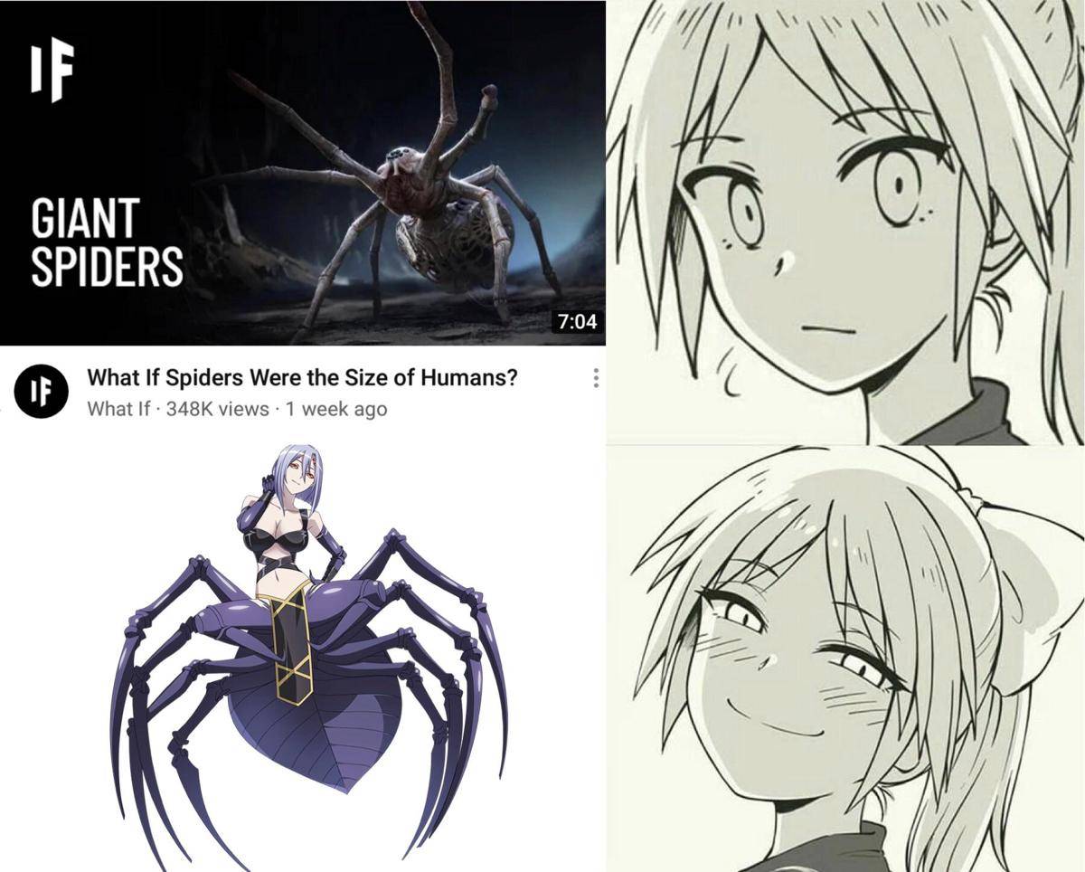 meme anime tentang laba-laba