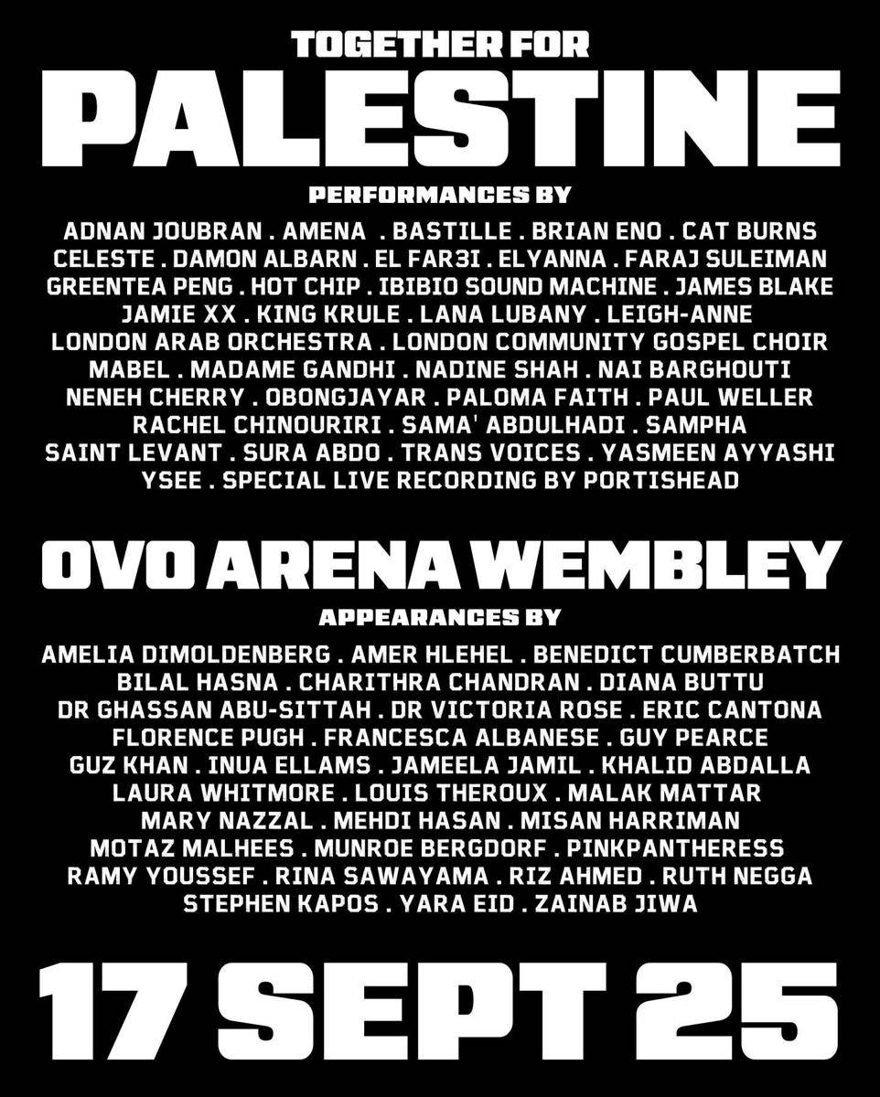 poster Together for Palestine 