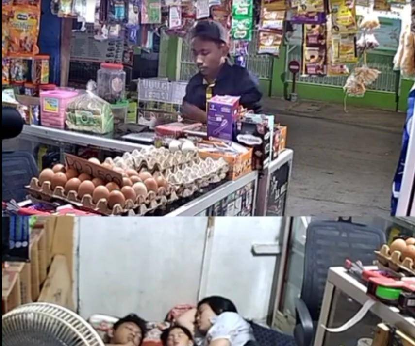 Pencuri warung kelontong di Kota Makassar terekam CCTV/istimewa