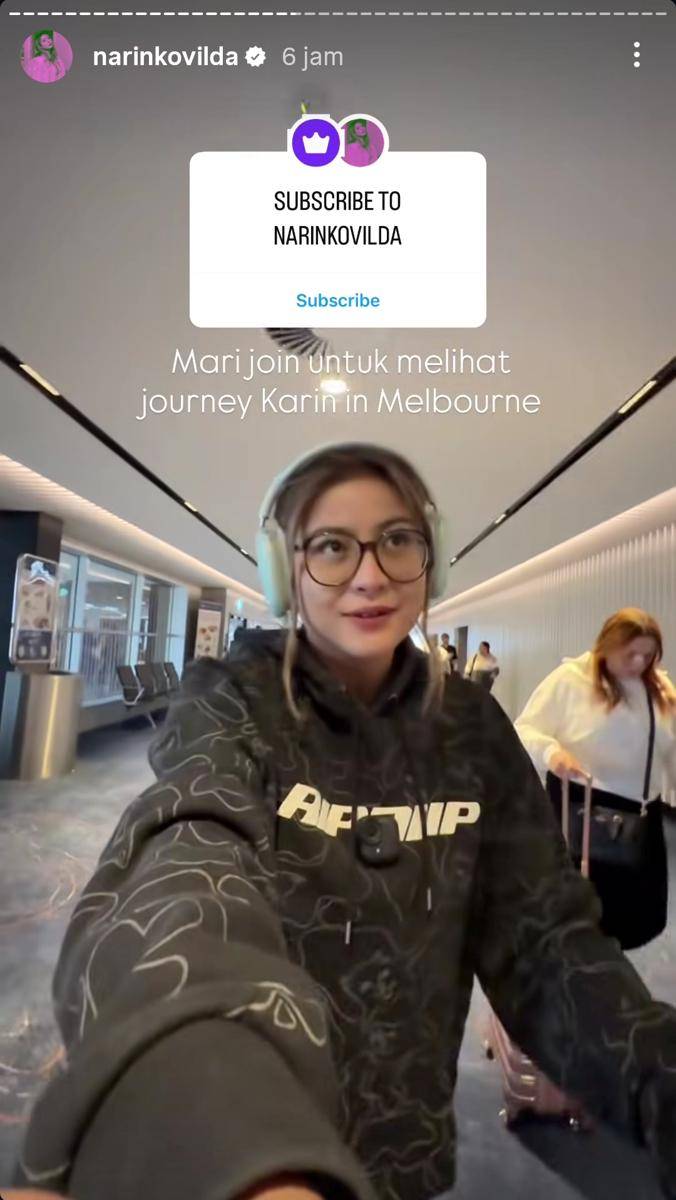 Awkarin perjalanan dari Jakarta ke Melbourne