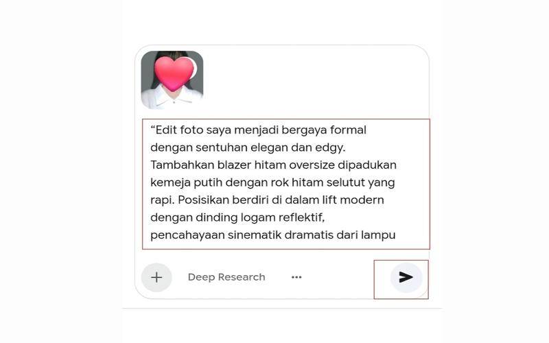 cara edit foto pakai jas di lift dengan Gemini AI