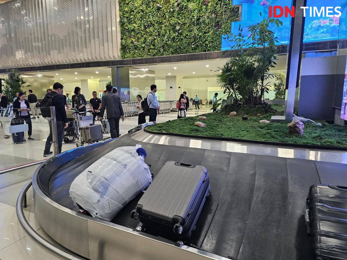 Potret conveyor belt bagasi di Bandara Soekarno-Hatta