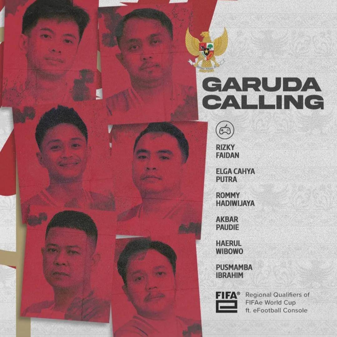Line-up Timnas Indonesia di FIFAe Regional Qualifiers Console 