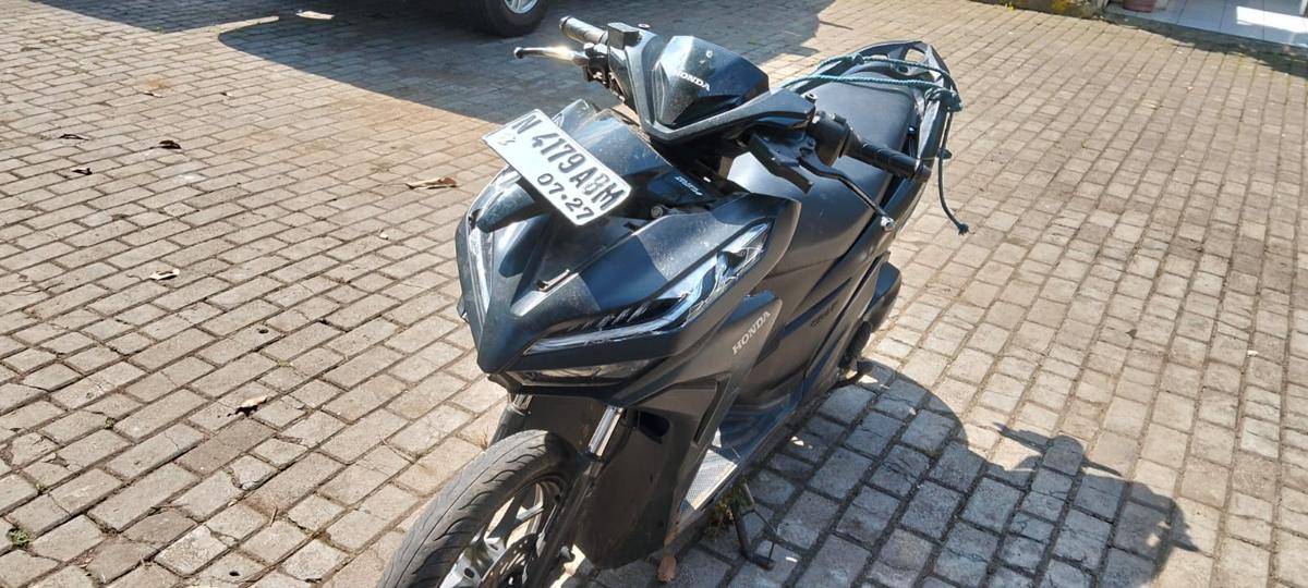 Barang bukti sepeda motor milik pelaku penjambretan nenek di Kecamatan Wonosari, Kabupaten Malang. (Dok. HUMAS Polres Malang)
