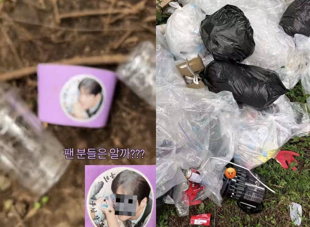 sampah yang ada di lokasi syuting (allkpop.com)