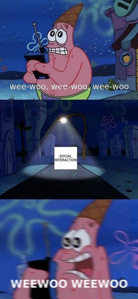 meme SpongeBob tentang introver 