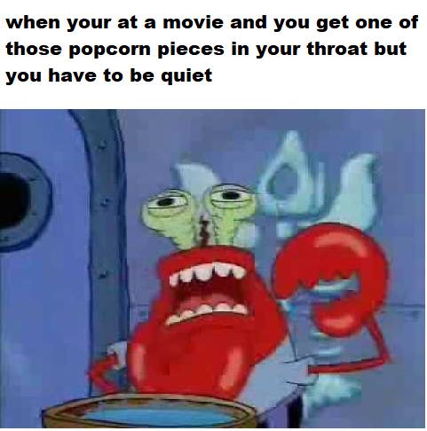 meme SpongeBob tentang popcorn