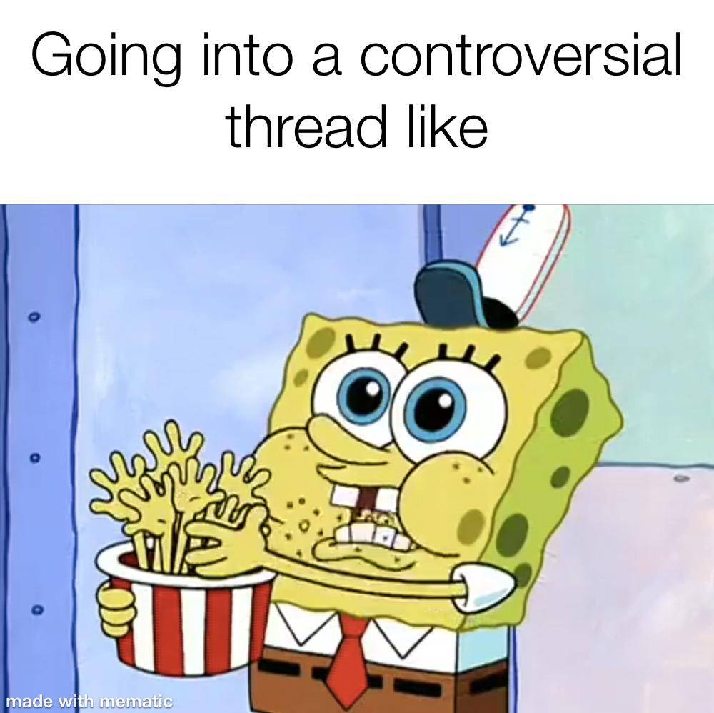 meme SpongeBob tentang popcorn