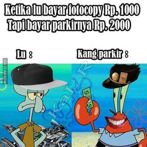 meme tukang parkir