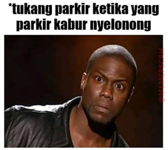 meme tukang parkir