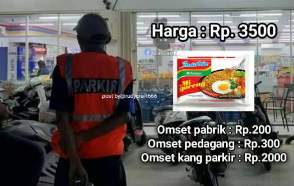meme tukang parkir