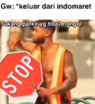 meme tukang parkir