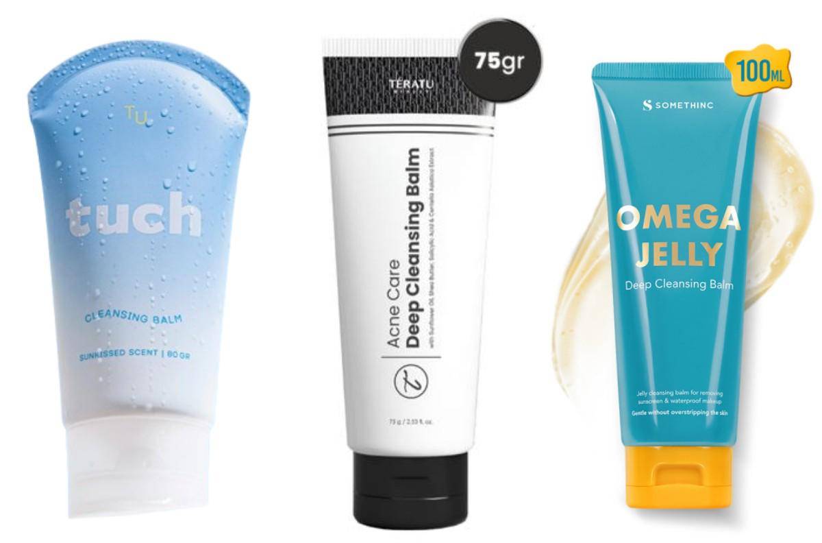 Cleansing balm TUCH, Teratu Beauty, dan Somethinc (things-untouched.com) | (shopee.co.id/Teratu Beauty Official Shop) | (somethinc.com)