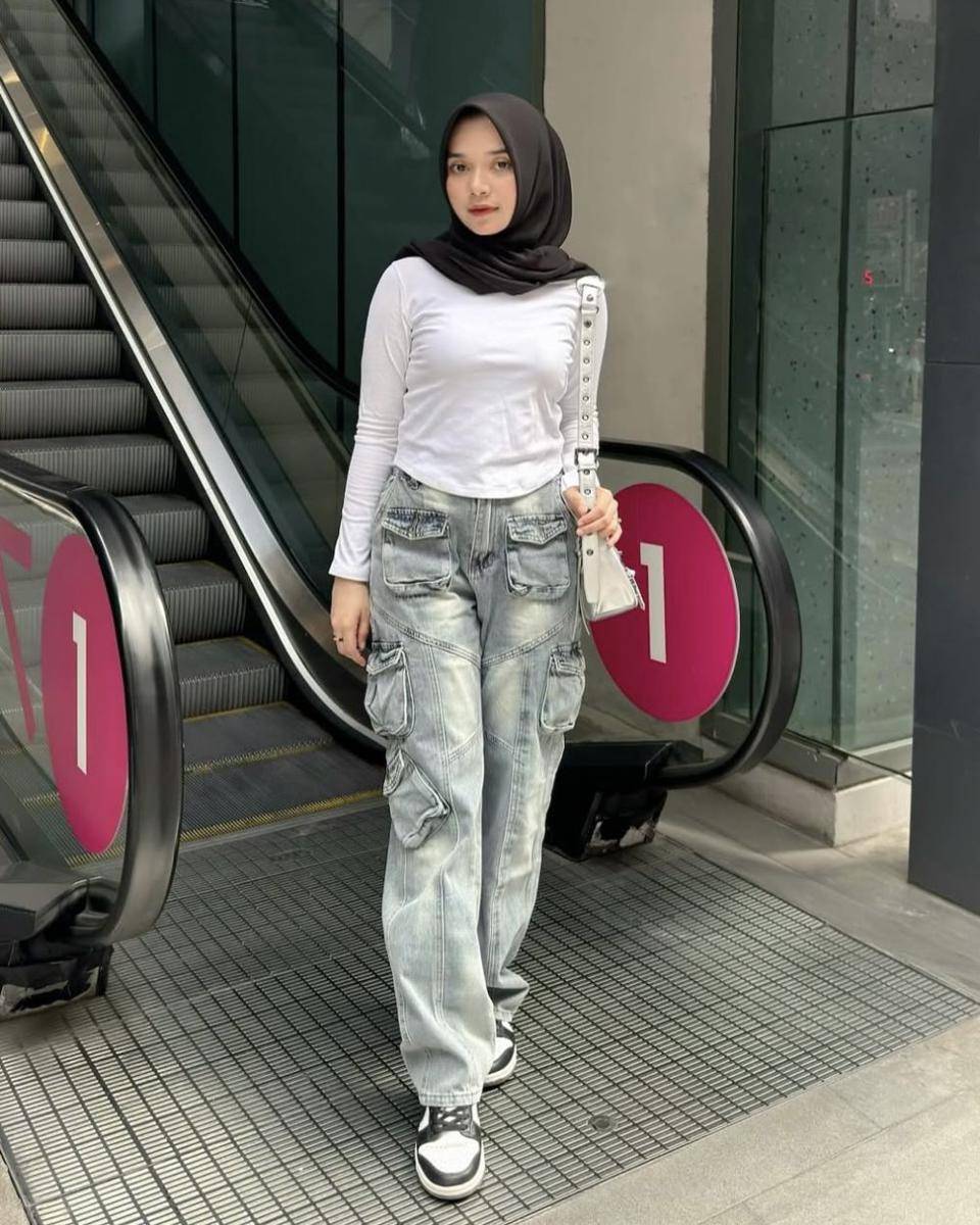 potret ide OOTD kasual yang badass ala Yowanda Firdausi 