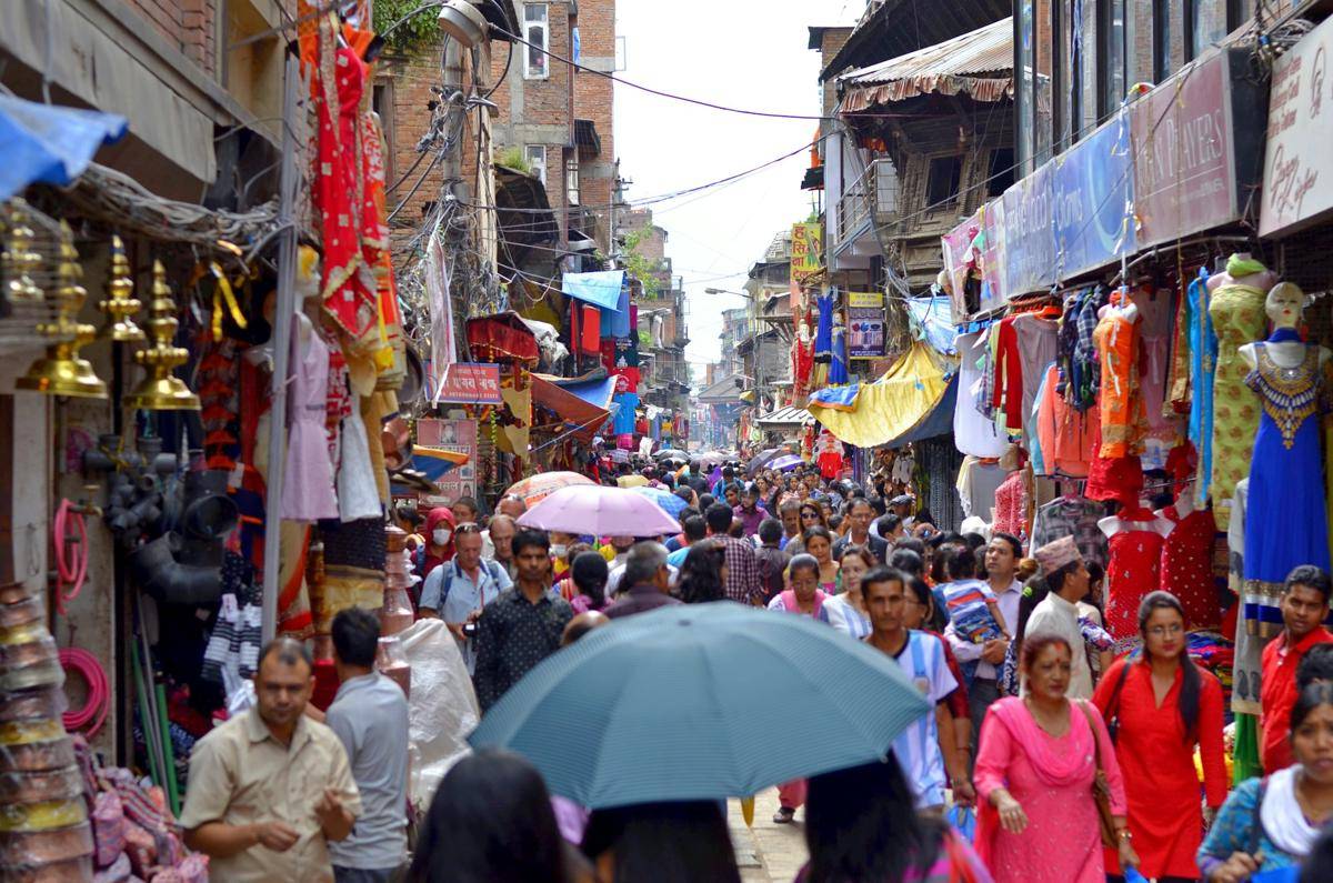 potret Kota Kathmandu, Nepal 