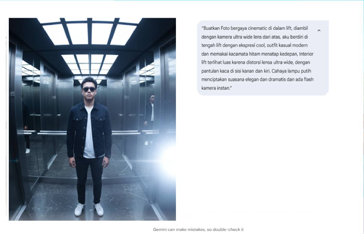 hasil generate foto dalam lift yang lagi viral