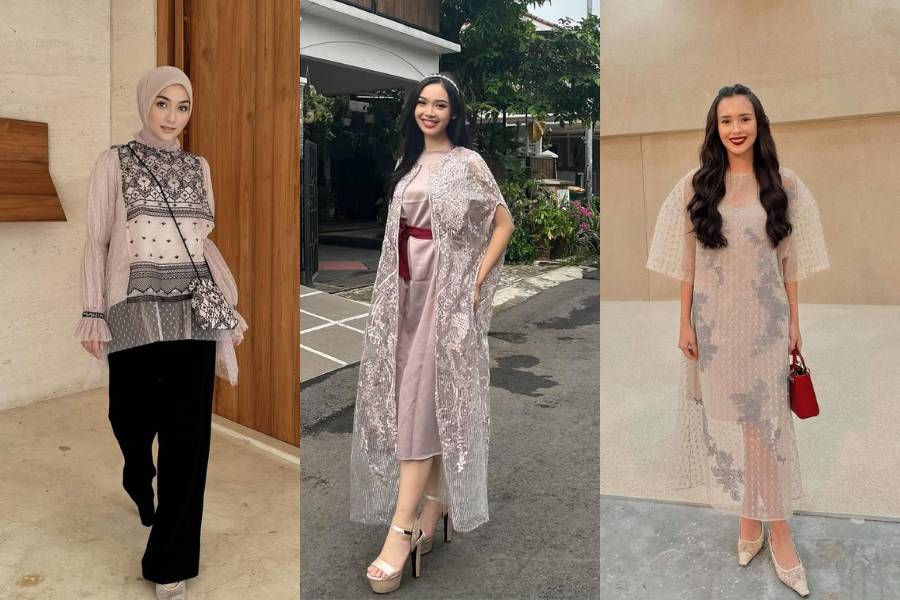 padu padan outfit lace minimalis (instagram.com/citraciki | salmaranggitaa | bebytsabina)