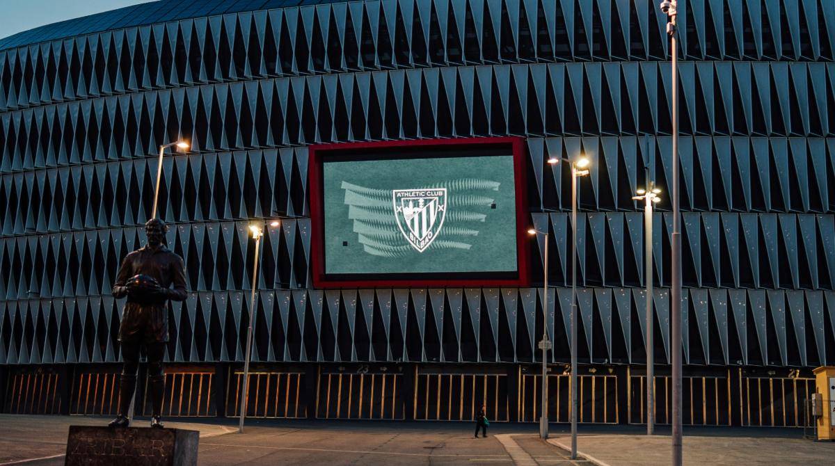 potret bagian Estadio de San Mames, markas Athletic Bilbao 