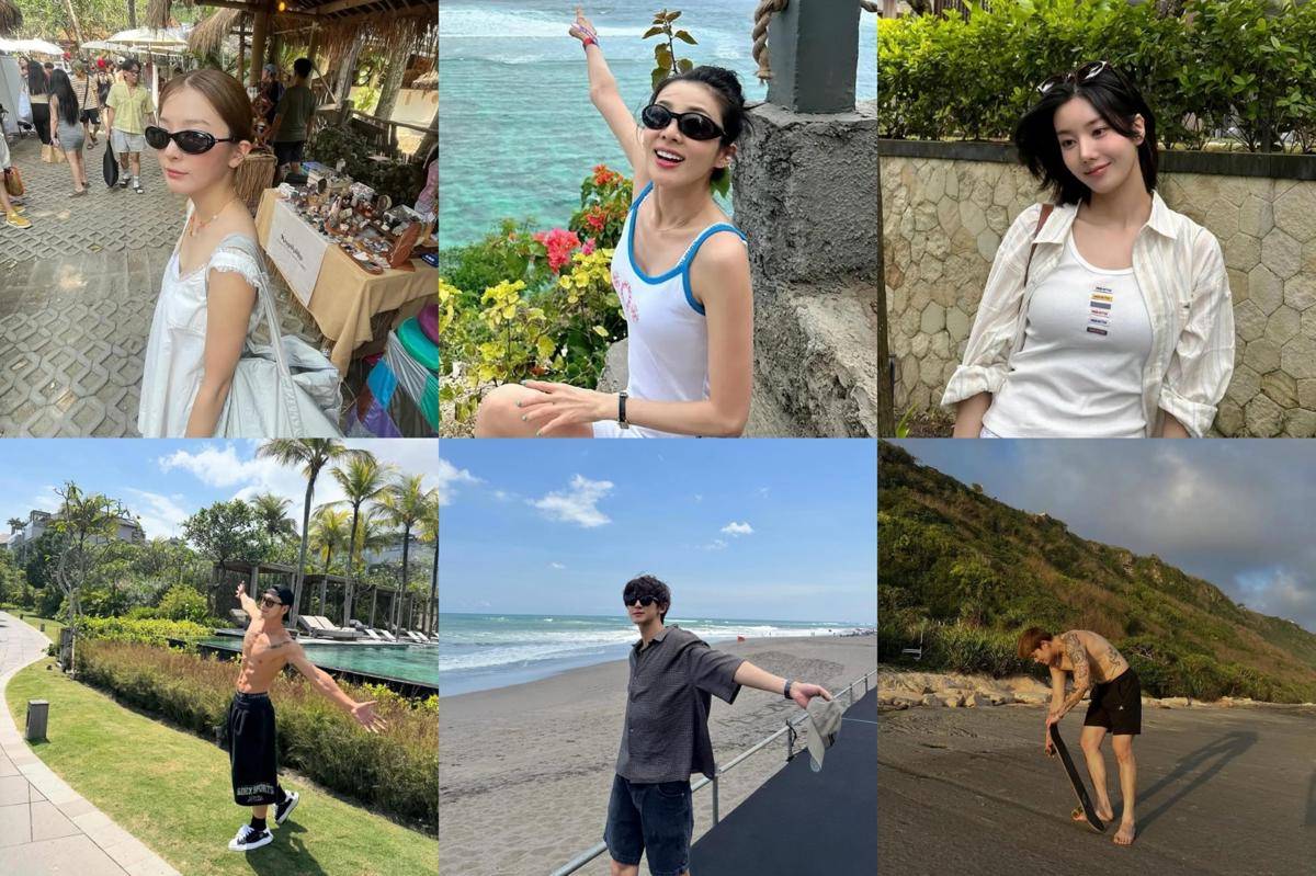Seulgi Red Velvet, Dara 2NE1, Kwon Eun Bi, Baekho, Chanyeol EXO, dan Zelo B.A.P di Bali