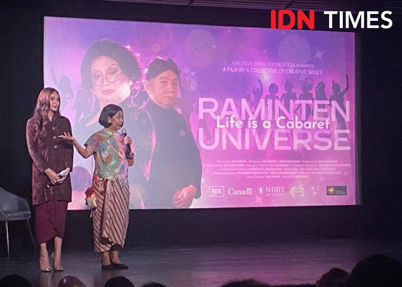 suasana penayangan film Raminten Universe: Life is a Cabaret di Jakarta, Selasa (16/9/2025)