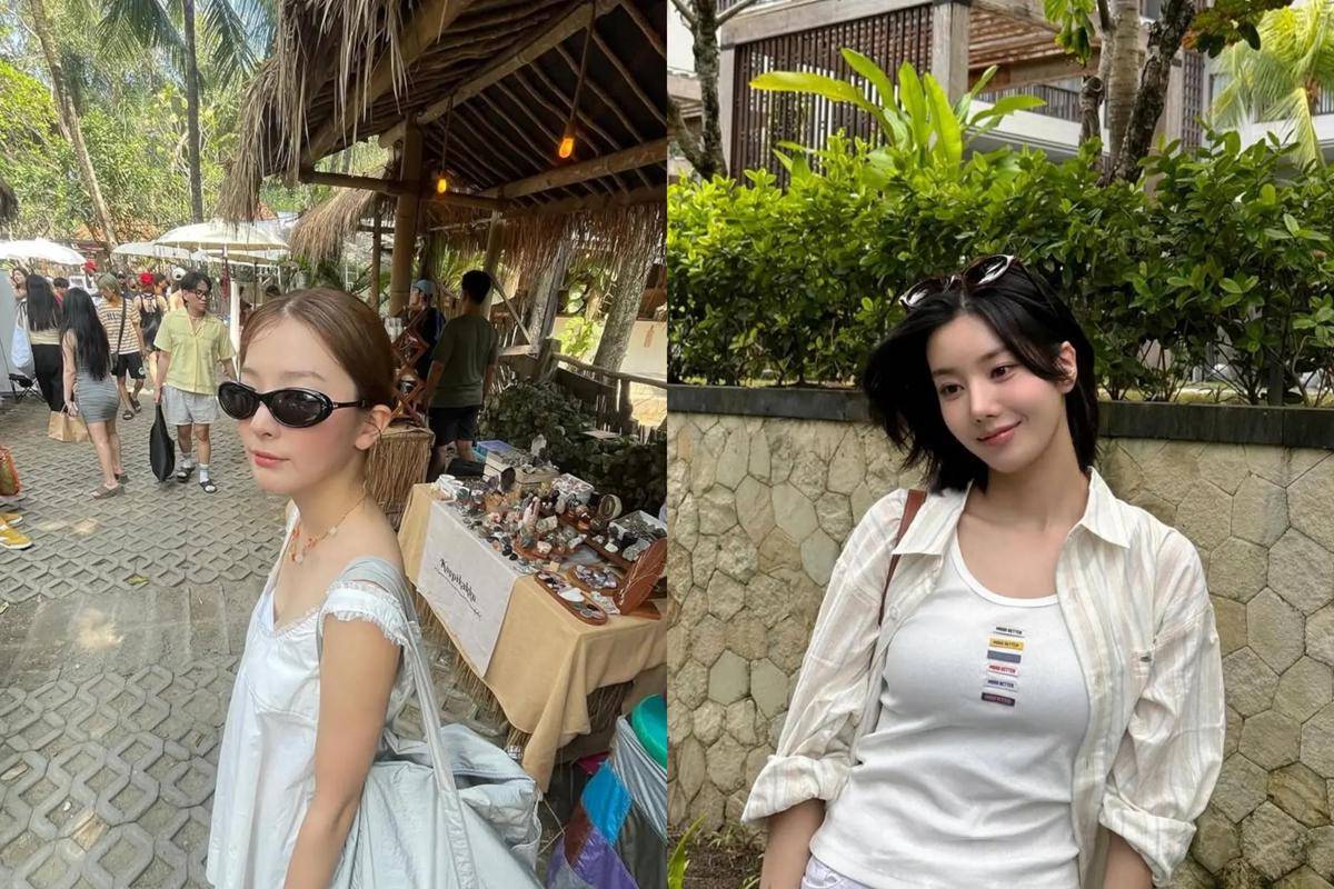 Seulgi Red Velvet dan Kwon Eun Bi di Bali 