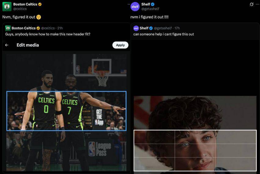 akun yang ikut tren (x.com/celtics | x.com/getashelf)