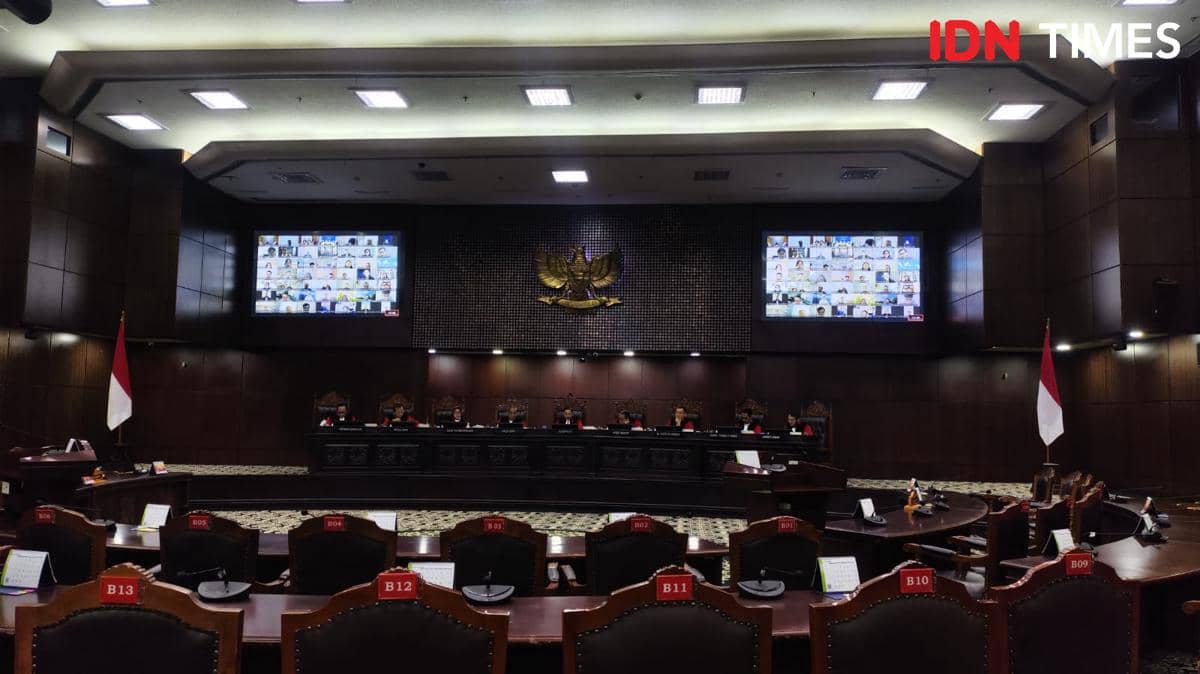 Ilustrasi sidang Mahkamah Konstitusi (MK)(IDN Times/Yosafat Diva Bayu Wisesa)