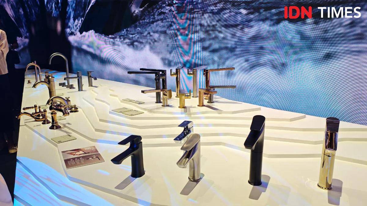 Keran grafit KOHLER di Indonesia Design Week 2025 yang bertempat di Town Hall Indonesia Design District, PIK 2 pada Selasa (16/9/2025). (IDN Times/Febriyanti Revitasari)