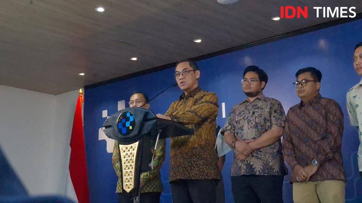 Direktur Jenderal Pengawasan Ruang Digital Alexander Sabar dalam konferensi pers di Kementerian Komdigi, Jakarta Pusat, pada Rabu (17/9/2025). (IDN Times/Rachel Kathryn).