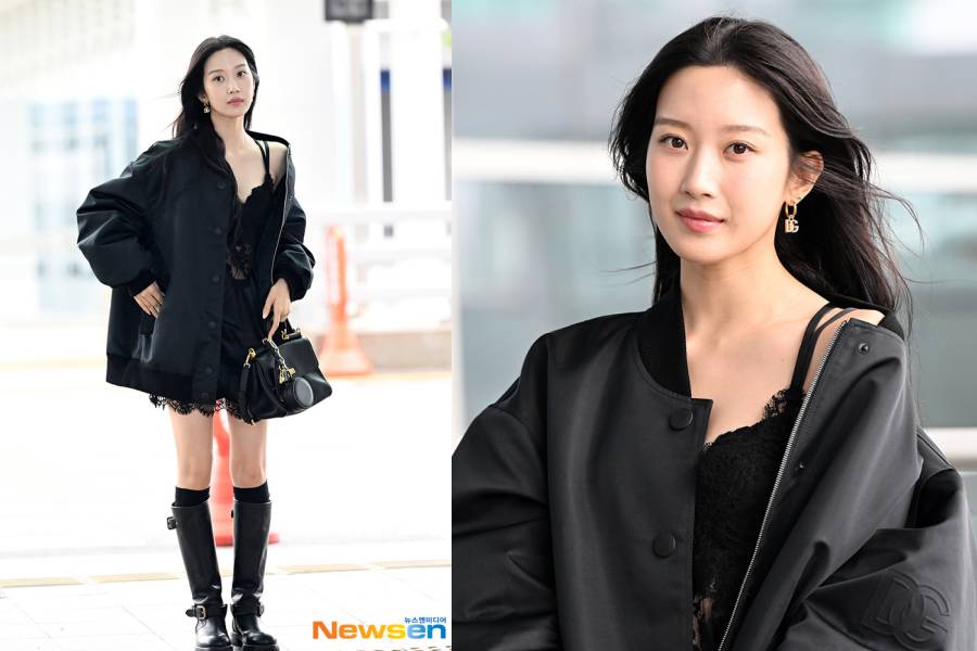 Moon Ga Young berangkat ke Jakarta (dok. Newsen)