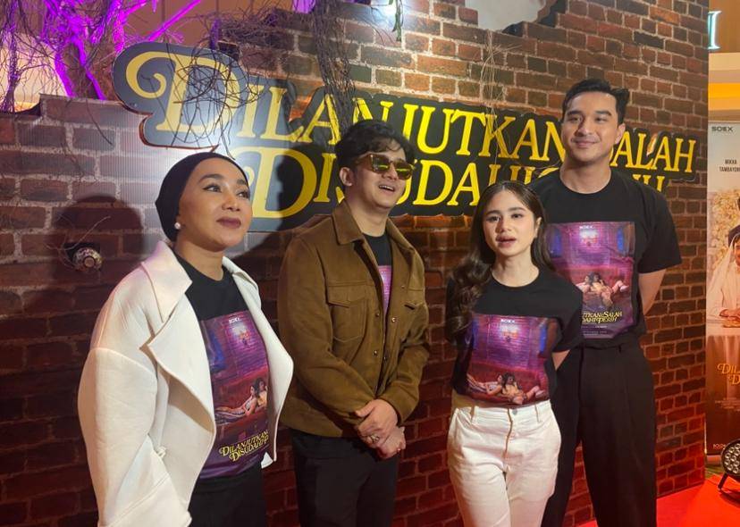 potret Kevin Ardilova di press conference film Dilanjutkan Salah Disudahi Perih di XXI Epicentrum, Jakarta, Rabu (17/9/2025) 