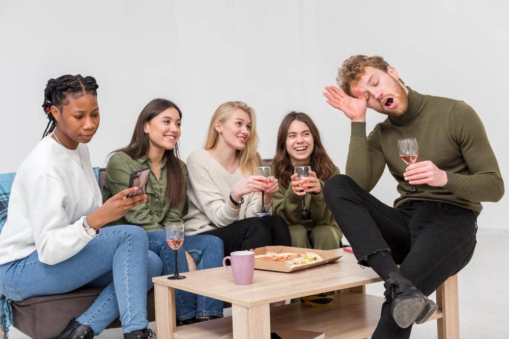 ilustrasi berkumpul dengan teman