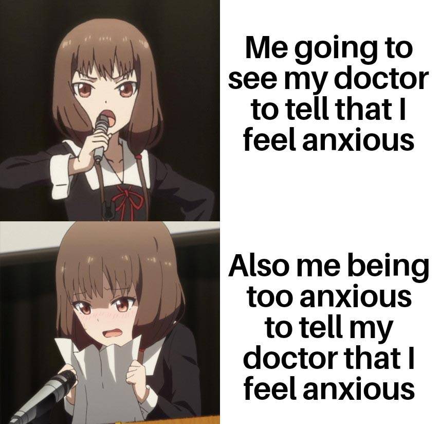 meme anime tentang rasa cemas berlebihan