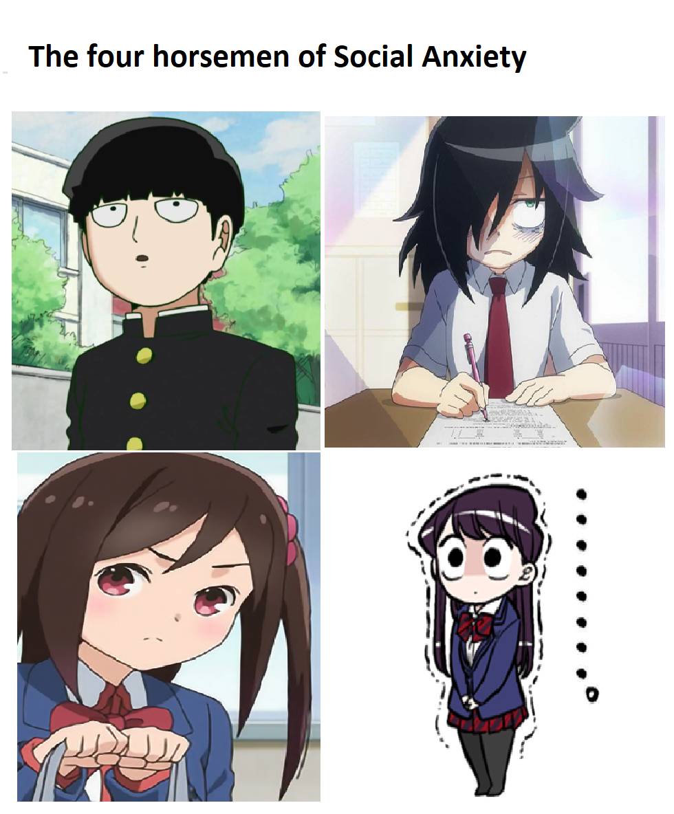 meme anime tentang rasa cemas berlebihan