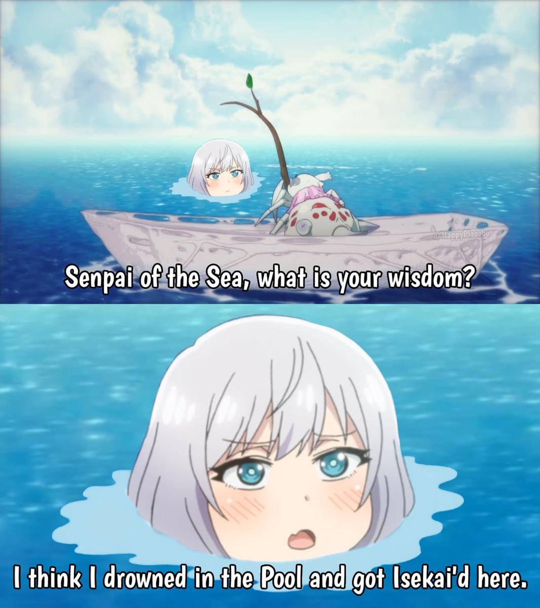meme anime tentang kolam renang
