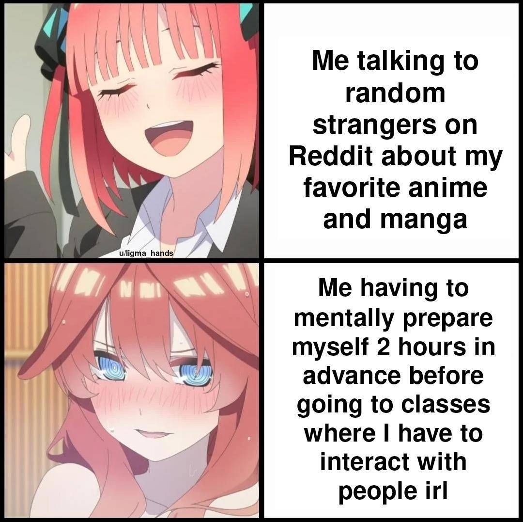 meme anime tentang rasa cemas berlebihan