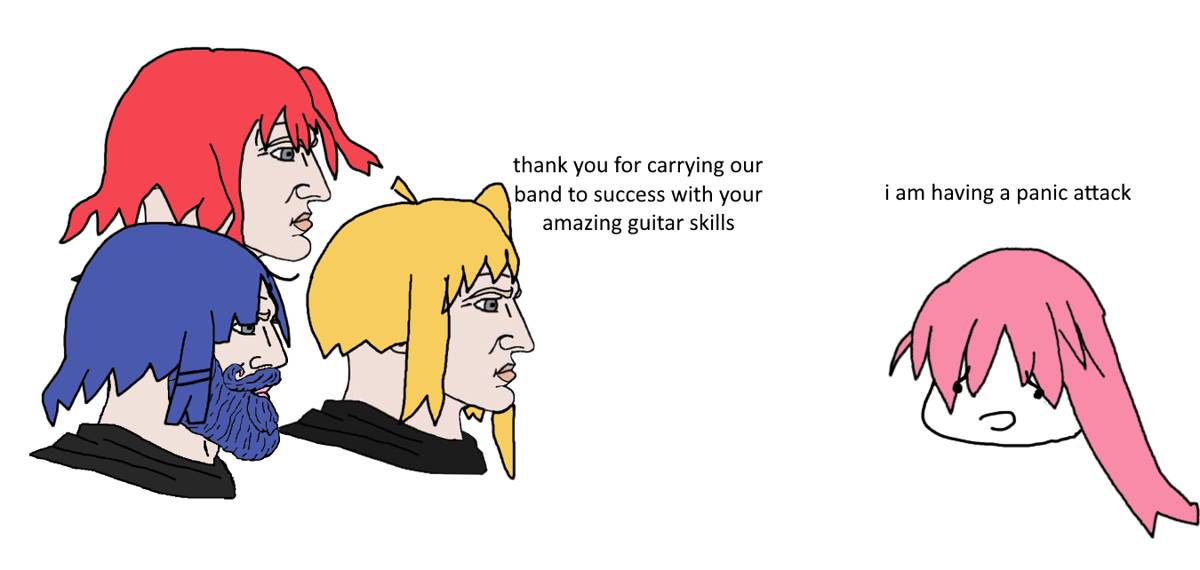 meme anime tentang rasa cemas berlebihan