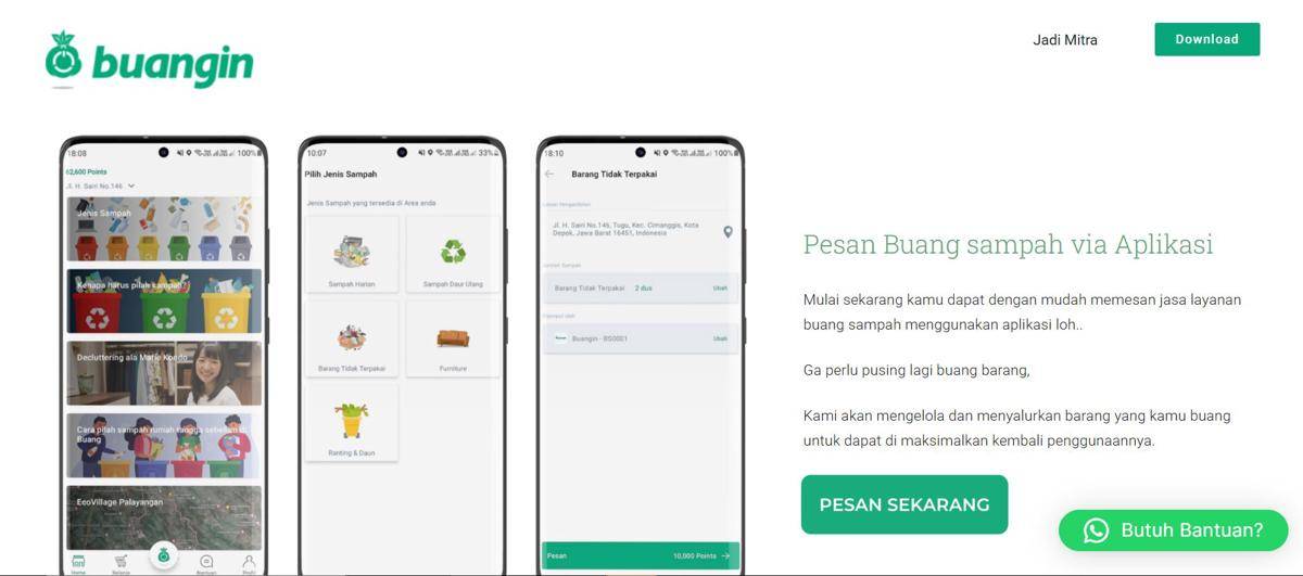 Tangkapan layar Buangin 