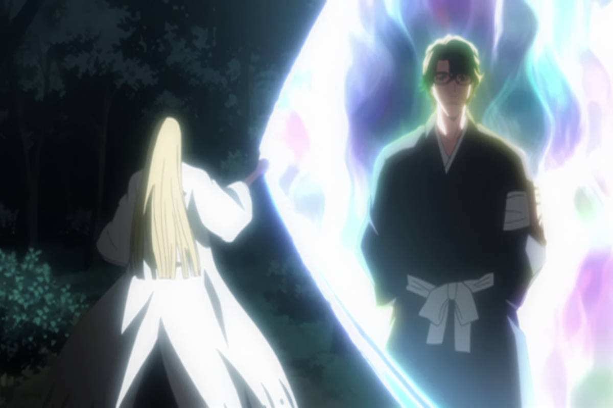 Shinji menyadari bahwa Aizen membuntutinya.