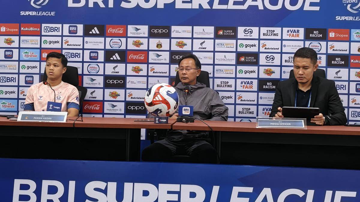 Konferensi pers Persik Kediri jelang menghadapi Bhayangkara Presisi Lampung FC. (IDN Times/Muhaimin)