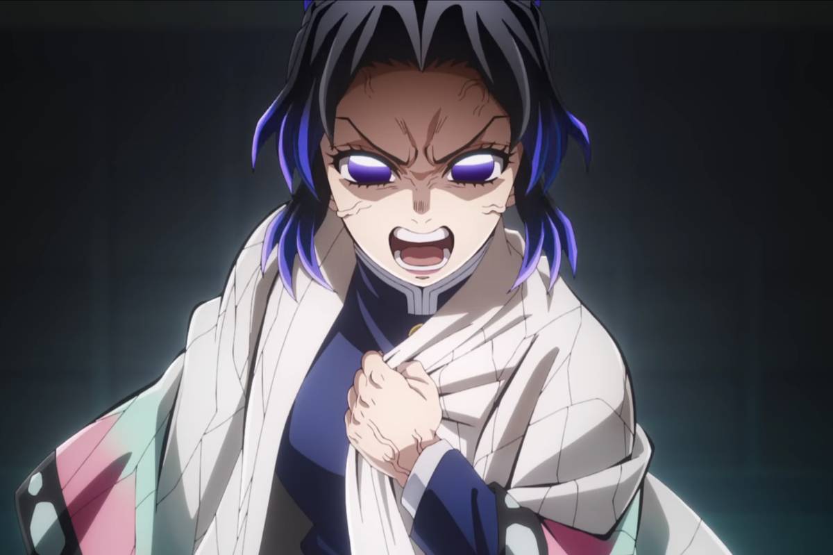 Shinobu menghadapi Doma.