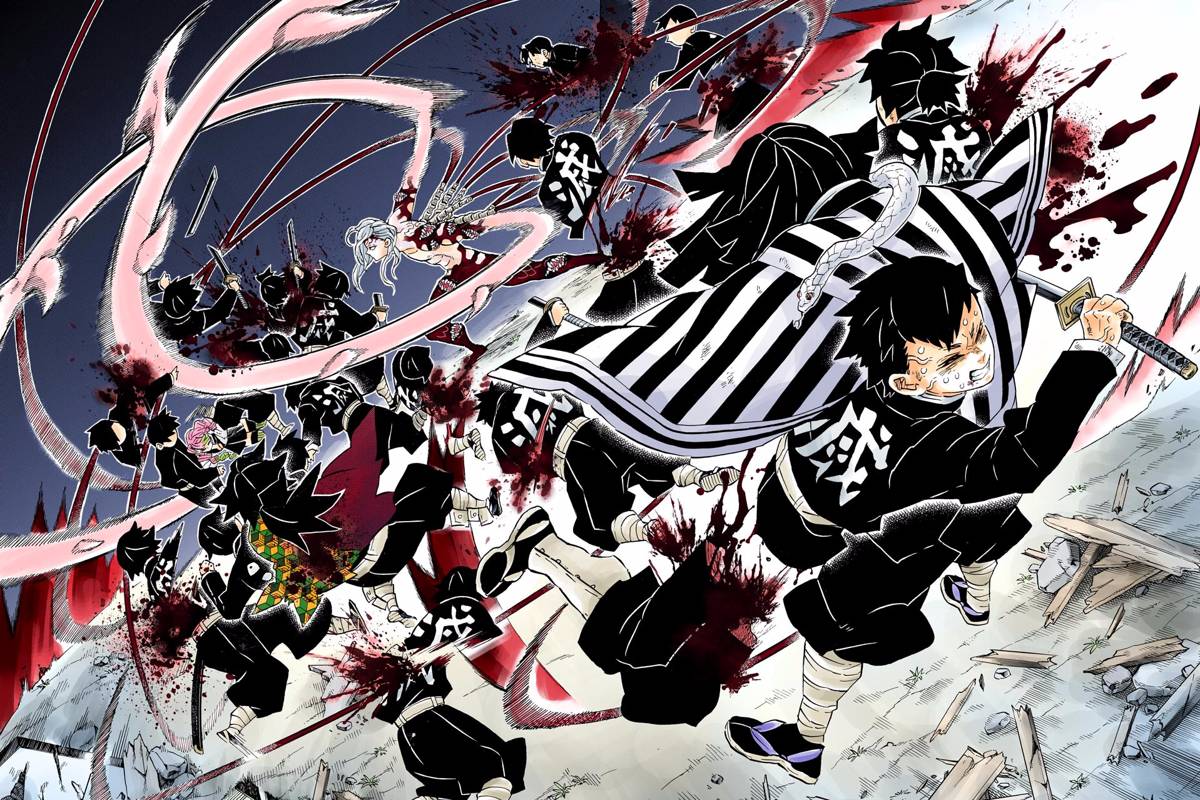 Pemburu Iblis vs. Muzan Kibutsuji (dok. Shueisha/Demon Slayer: Kimetsu no Yaiba)