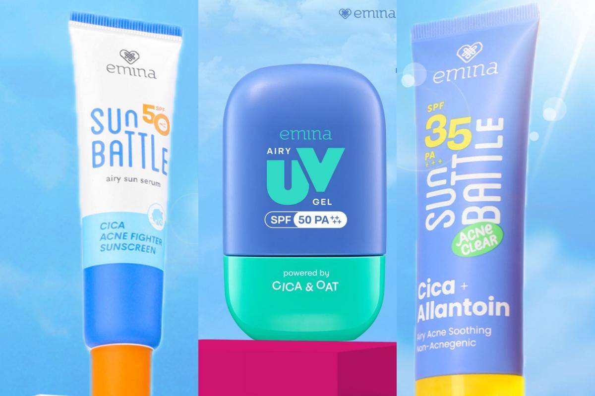Rekomendasi sunscreen Emina buat kulit berminyak (shopee.co.id/Emina Official Shop)