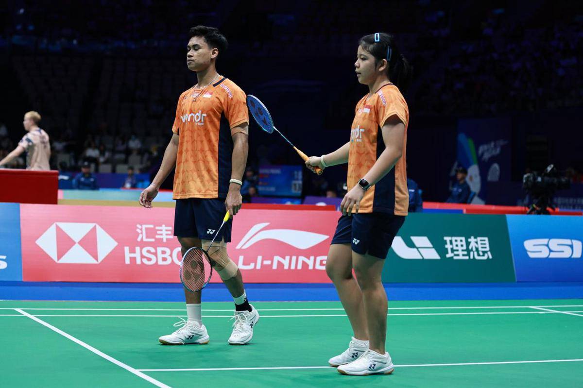 Jafar Hidayatullah/Felisha Alberta Nathaniel Pasaribu di 32 besar China Masters 2025 (dok.PP PBSI)