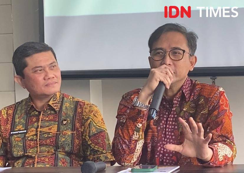 potret Piyu Padi Reborn dan Syarifuddin dalam press conference yang berlangsung di Veranda Hotel Pakubowono, Jakarta, Kamis (18/9/2025)