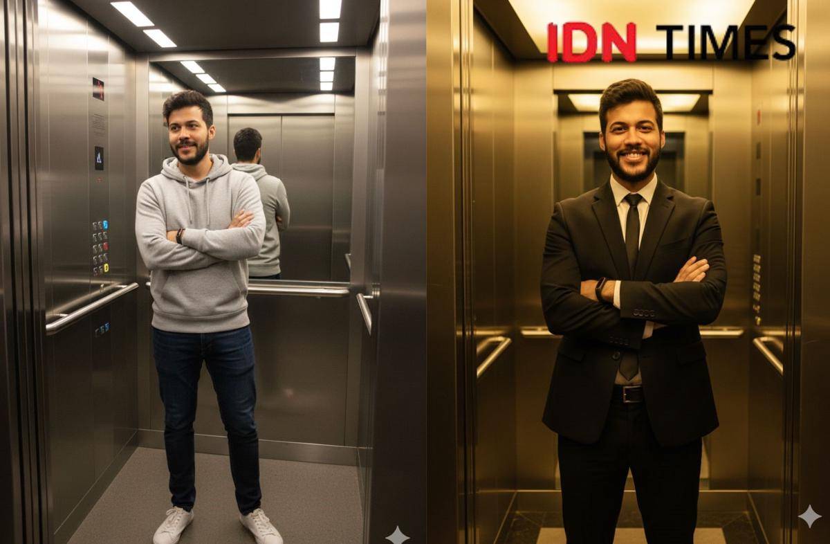 hasil foto di lift pakai Gemini AI