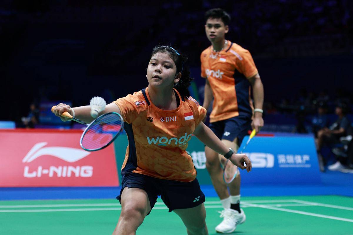 Jafar Hidayatullah/Felisha Alberta Nathaniel Pasaribu di 32 besar China Masters 2025 (dok.PP PBSI)