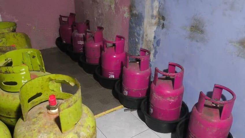 Gas 3 Kg hasil oplosan pria di Gowa/Istimewa